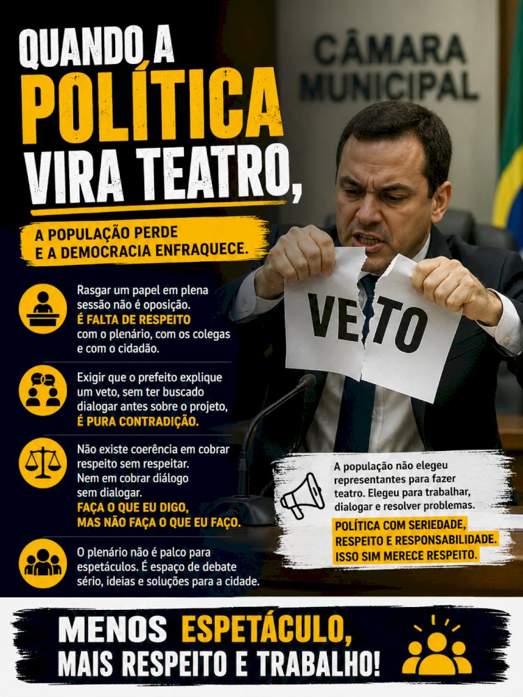 O Teatro da Política e a Falta de Respeito com a População